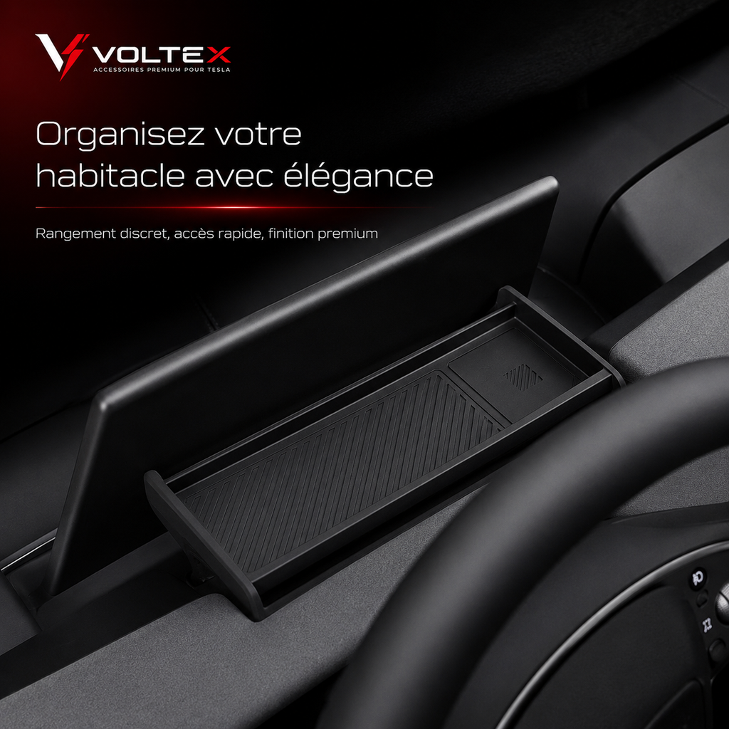 Rangement tableau de bord Tesla Model 3/Y – Silicone premium