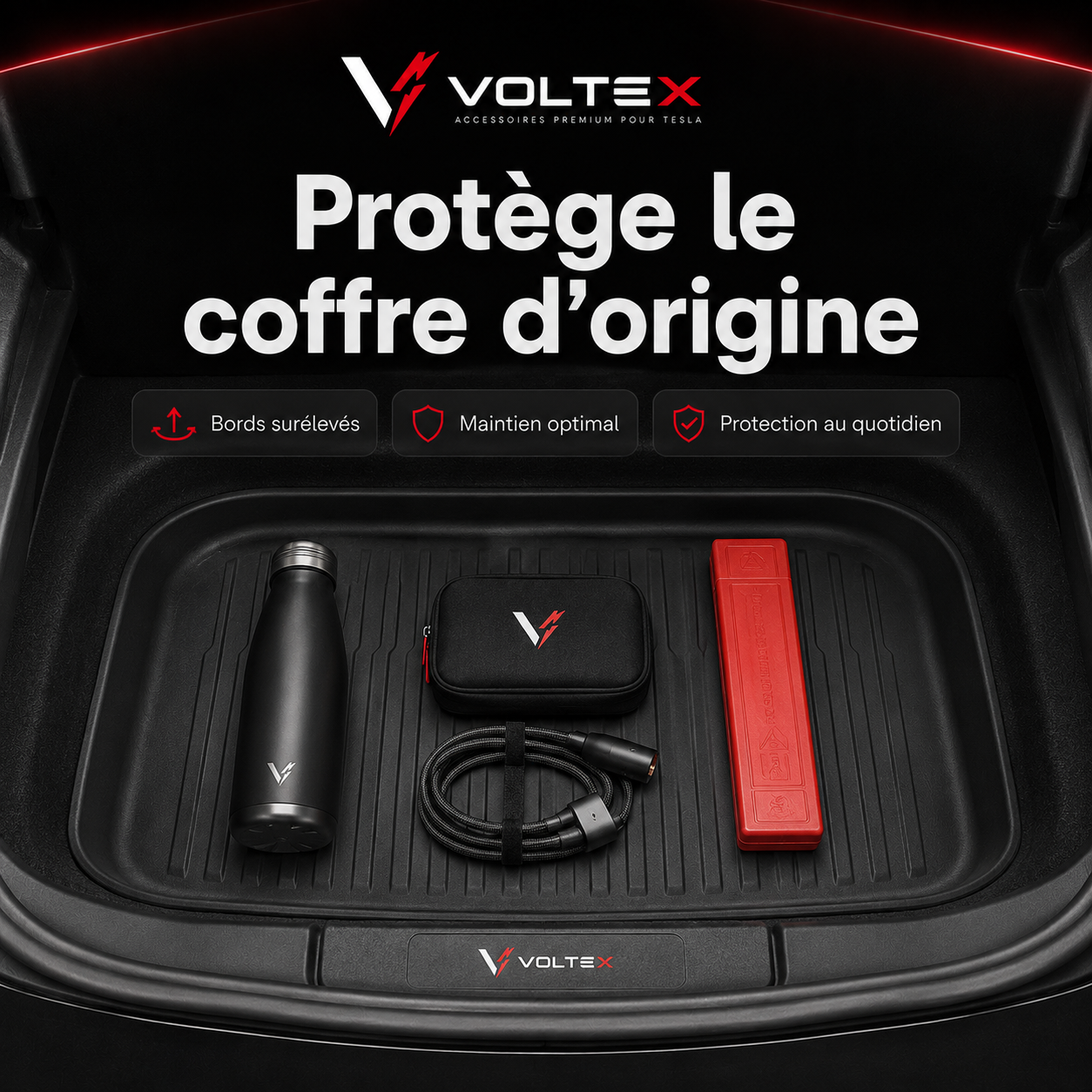 Tapis de sous-coffre Tesla Model 3/Y – Protection compartiment bas