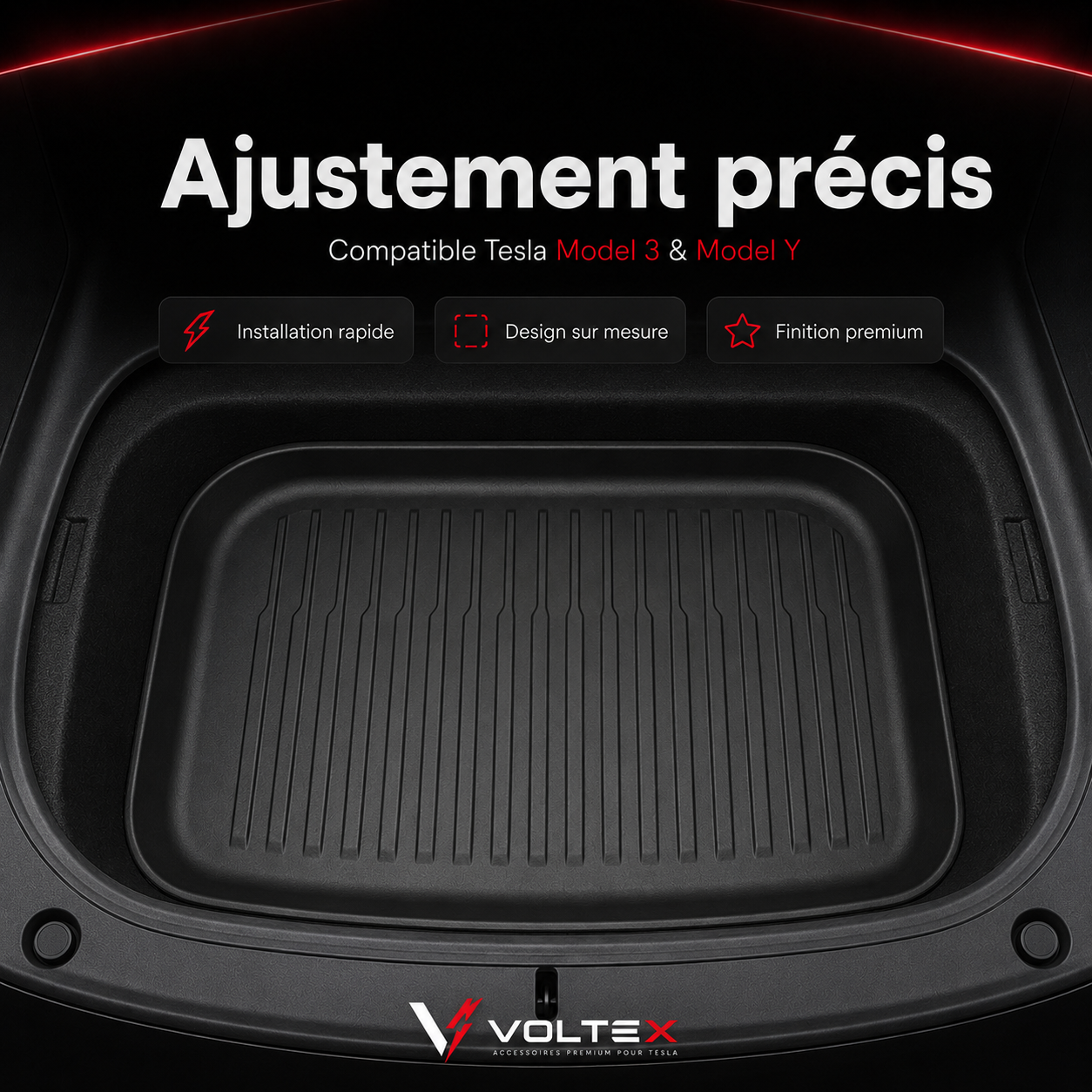 Tapis de sous-coffre Tesla Model 3/Y – Protection compartiment bas
