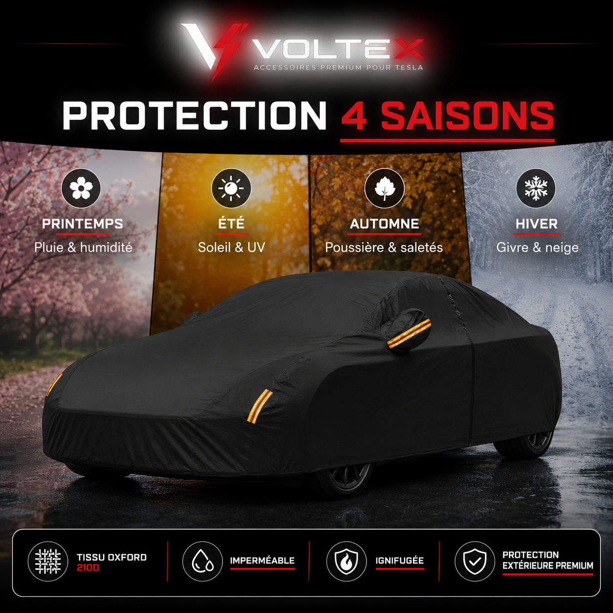 Housse de Protection Extérieure Tesla | Toutes Saisons | Voltex