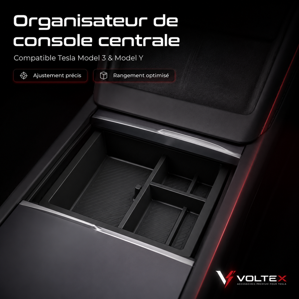 Organisateur console centrale Tesla Model 3/Y