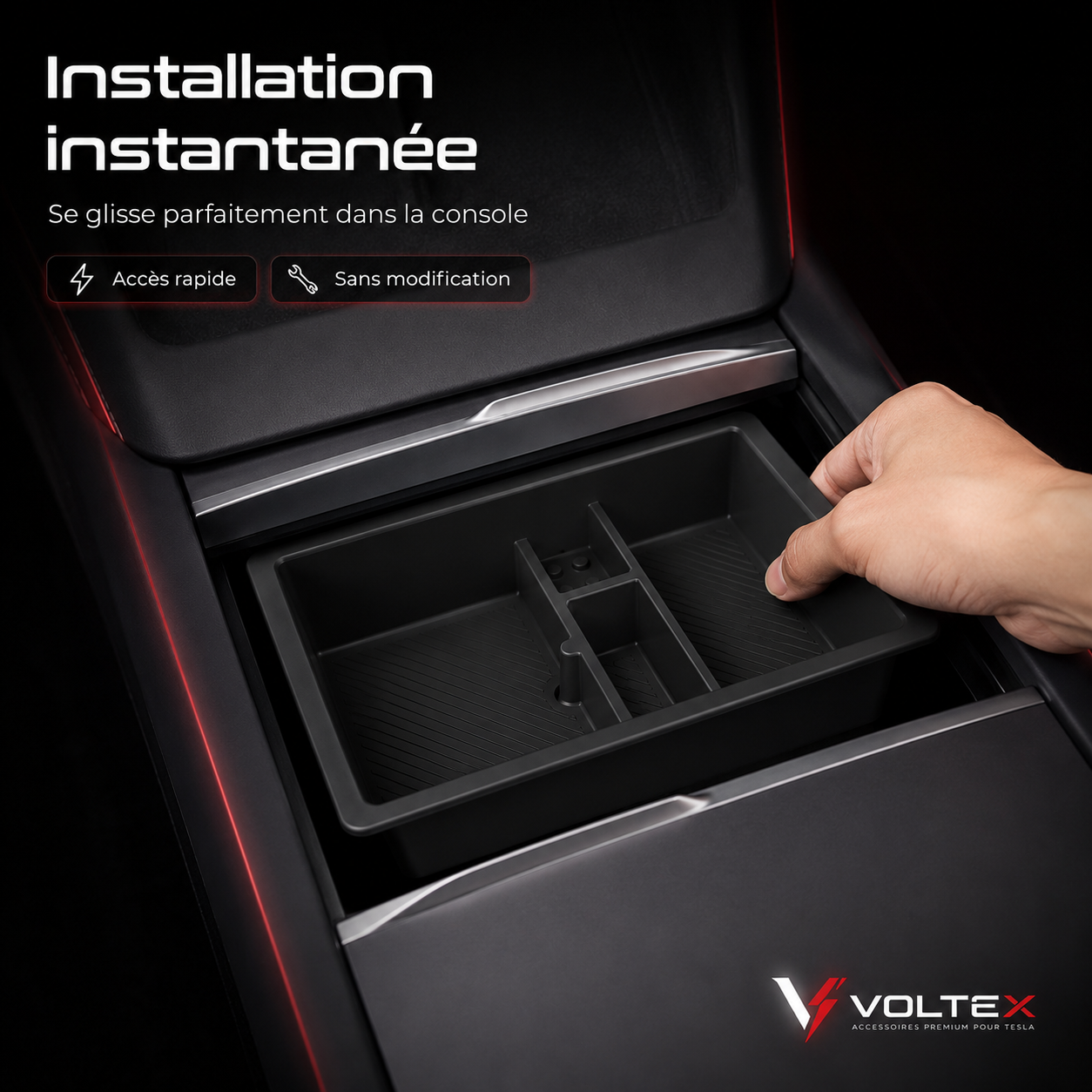 Organisateur console centrale Tesla Model 3/Y