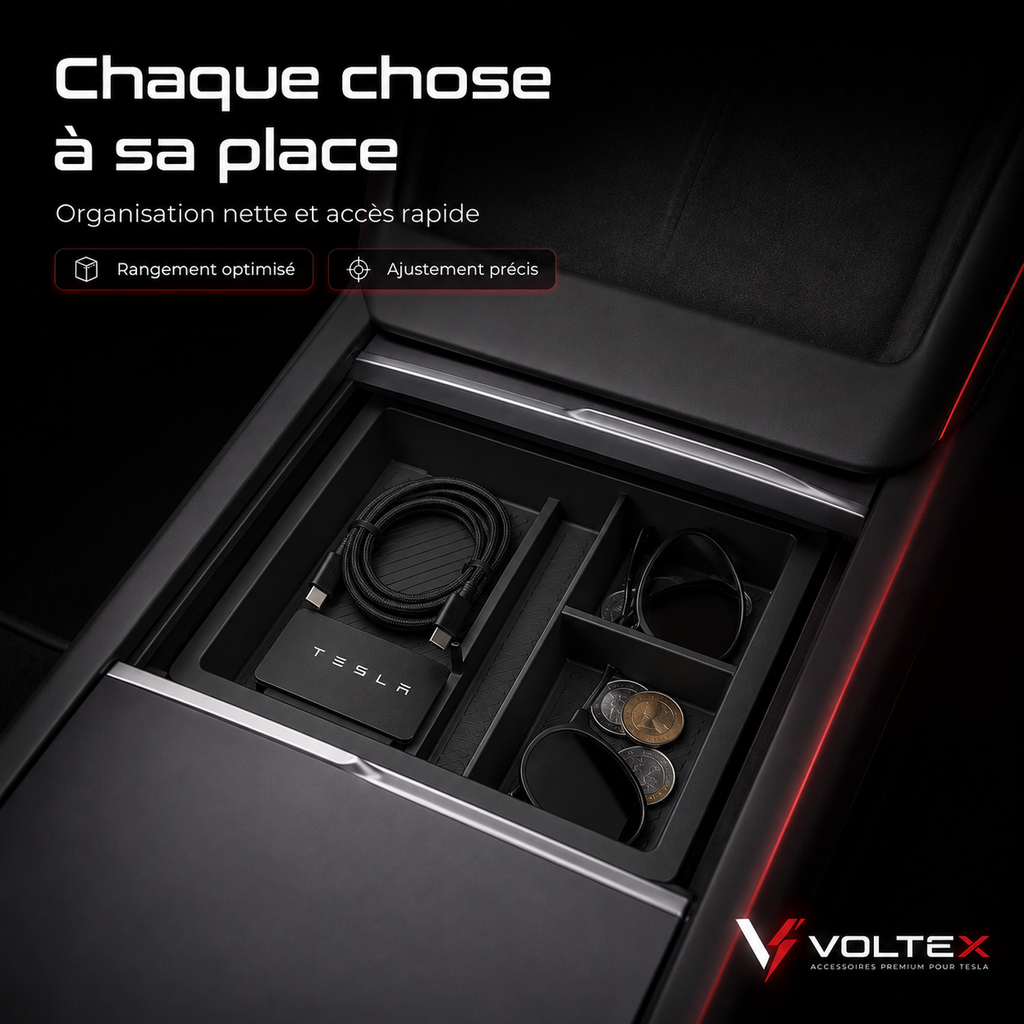 Organisateur console centrale Tesla Model 3/Y